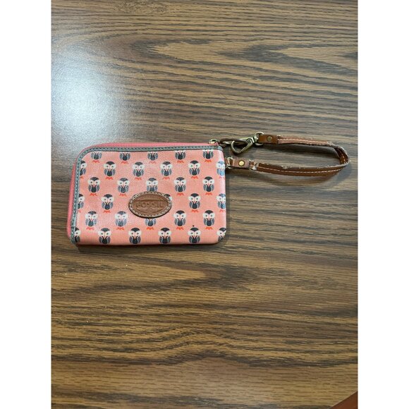 Fossil owl mini credit card holder change purse small bag - Picture 6 of 12